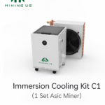 MiningUS C1 immersion cooling tank and dry cooler for one ASIC miner