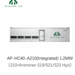 1.2MW 210-Slot Integrated Antminer Hydro Mining Container (40HQ)