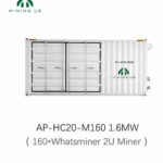 1.6MW 160-Slot Whatsminer 2U Hydro Cooling Container (20HQ)