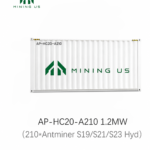 1.2MW 210-Slot Antminer Hydro Mining Container (20HQ)