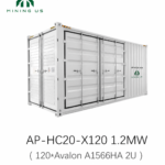 1.2MW 120-Slot Avalon 2U Hydro Mining Container (20HQ)