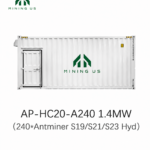 1.4MW 240-Slot Antminer Hydro Cooling Container (20HQ)