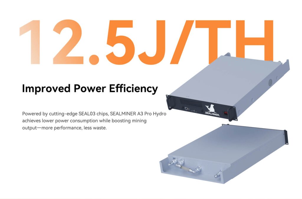 SEALMINER A3 Pro Hydro power efficiency