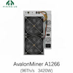 Canaan Avalon Miner 1266 96T 3420W Asic Mining Machine BTC Miner