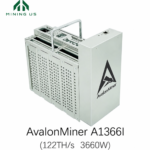 Canaan Avalon A1366I 113T 119T 122T 3660W Bitcoin Crypto Miner