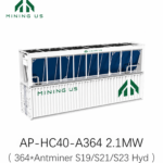 MiningUS AP-HC40-A364 2.1MW 364-slot Antminer hydro cooling container