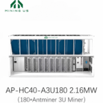 MiningUS AP-HC40-A3U180 2.16MW 180-slot Antminer 3U hydro cooling container