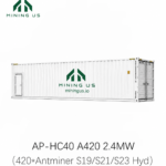 AP-HC40-A420 2.4 MW 420-slot Antminer hydro cooling container