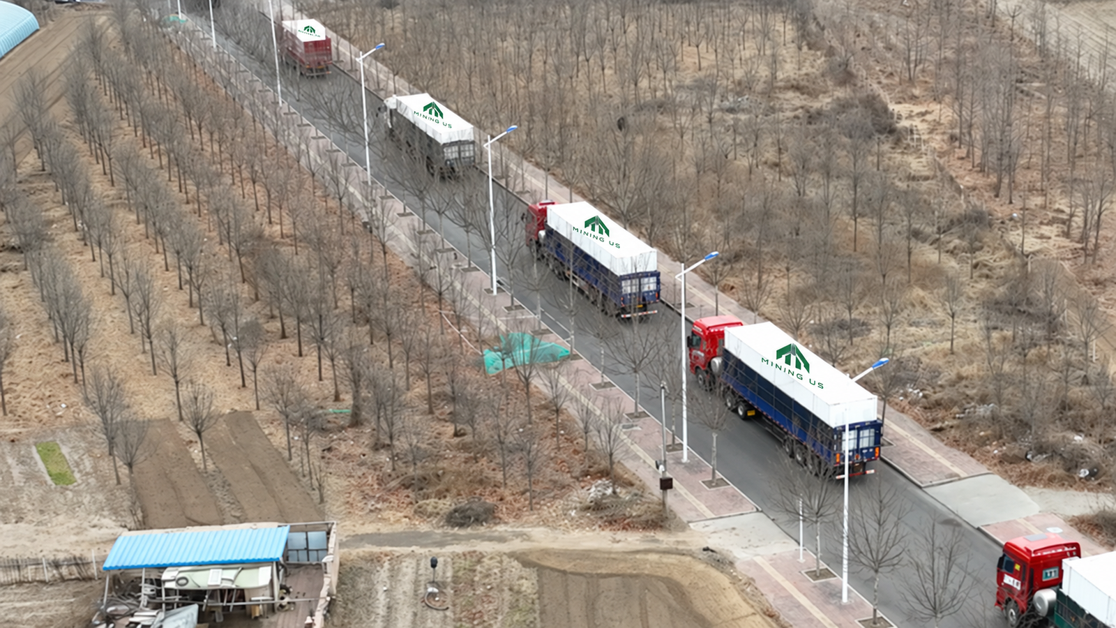 Supplier hydro containers being transported to deployment
