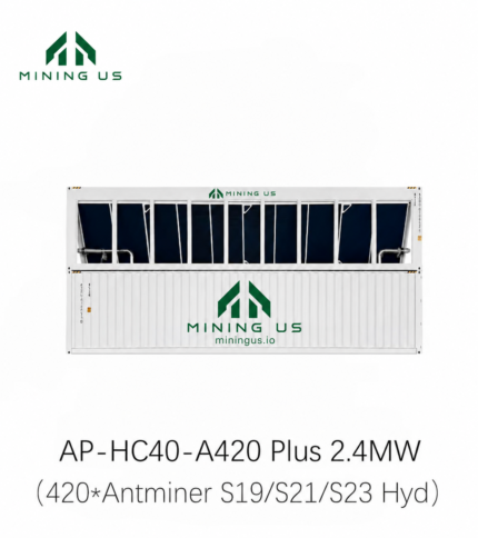 AP-HC40-A420 Plus 2.4 MW hydro cooling container with stacked dry cooler