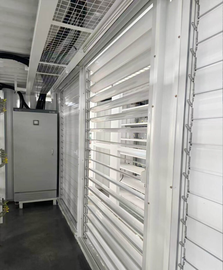Ventilation shutters and electrical cabinet