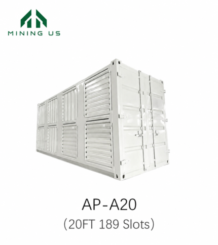 MiningUS AP-A20 20FT air cooling mining container for up to 189 miners