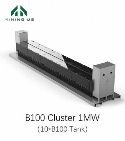 MiningUS B100 Cluster 1MW immersion cooling system with ten B100 tanks
