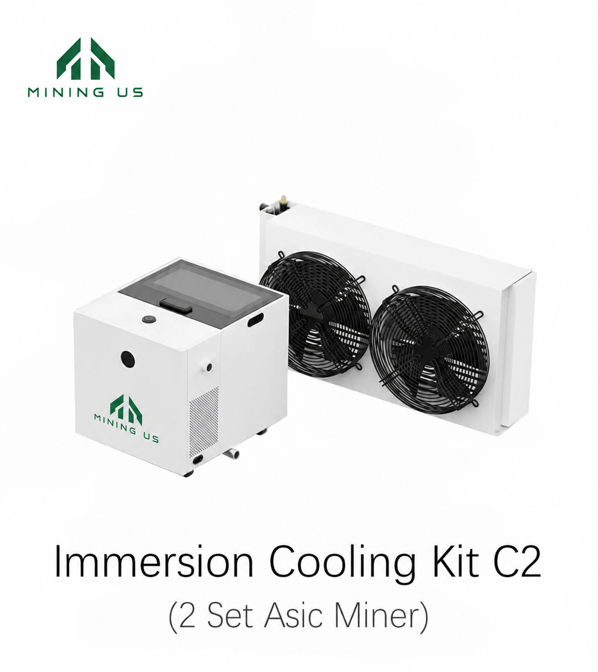 miningus-c2-main MiningUS C2 12kW immersion cooling kit with tank and dry cooler