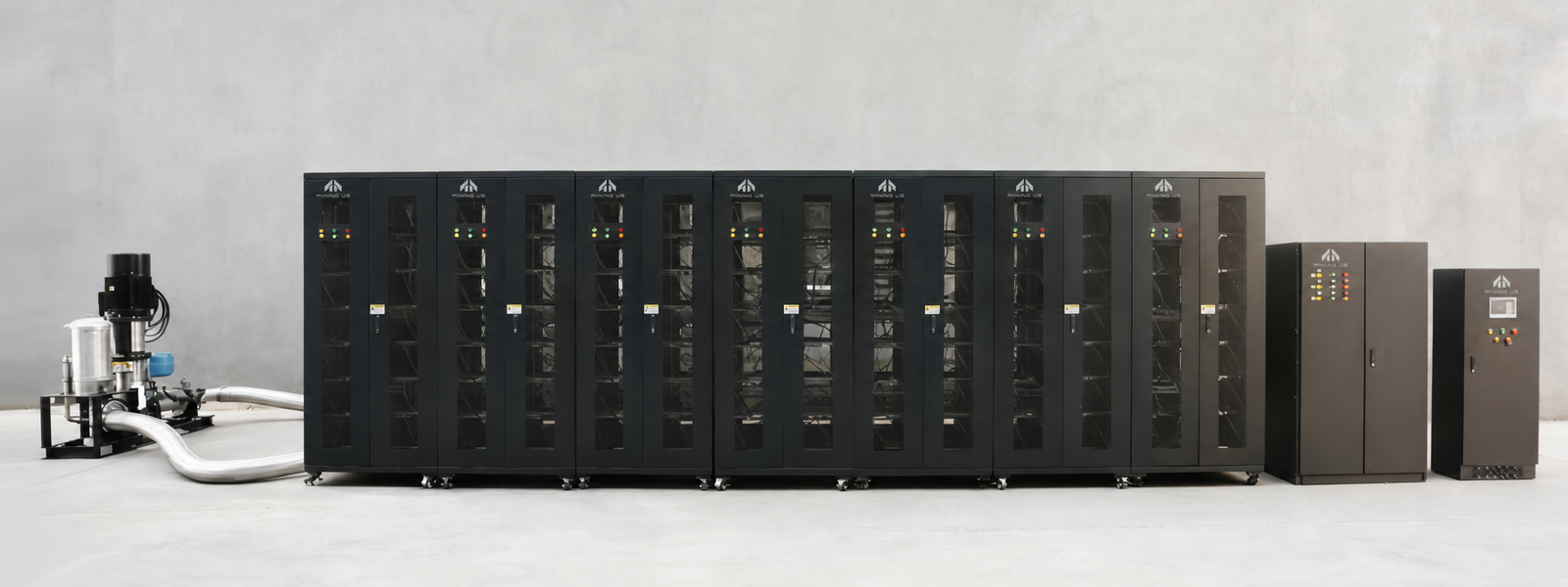 Modular rack cluster with centralized cooling equipment