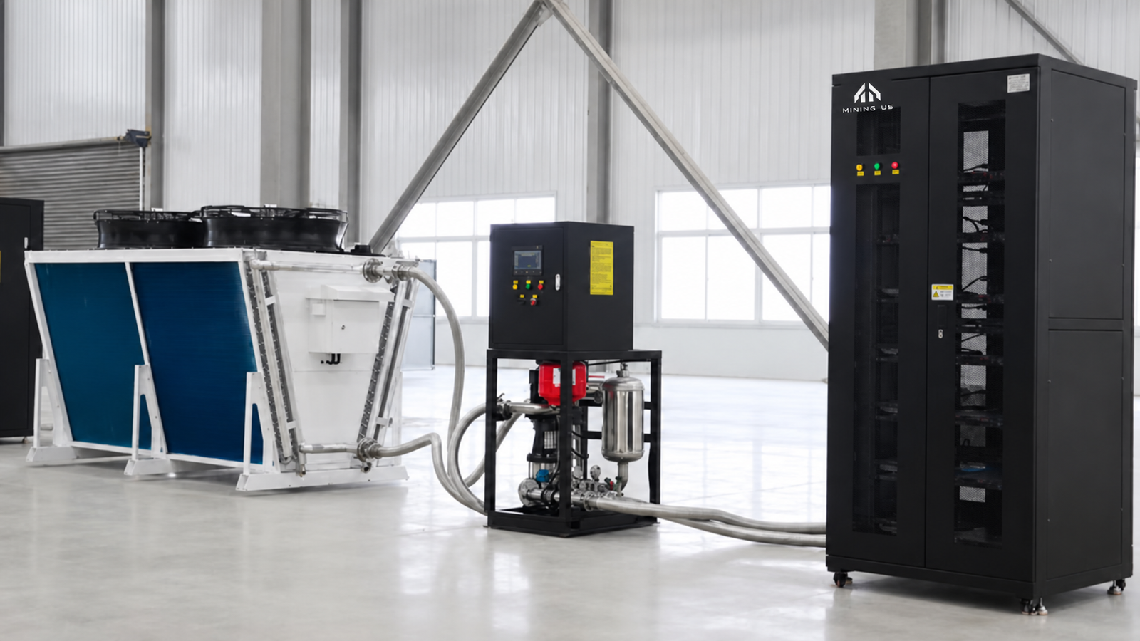 Supplier hydro cabinet with CDU and dry cooler
