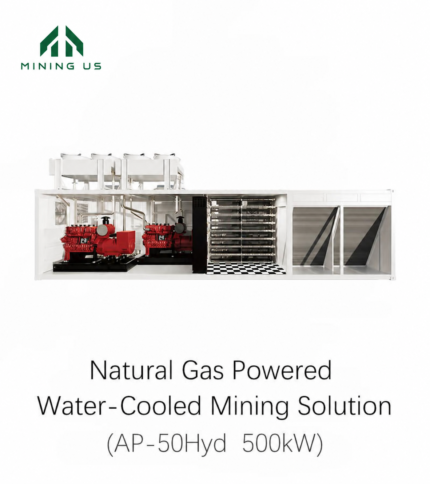 MiningUS AP-50Hyd 500kW natural gas hydro mining container