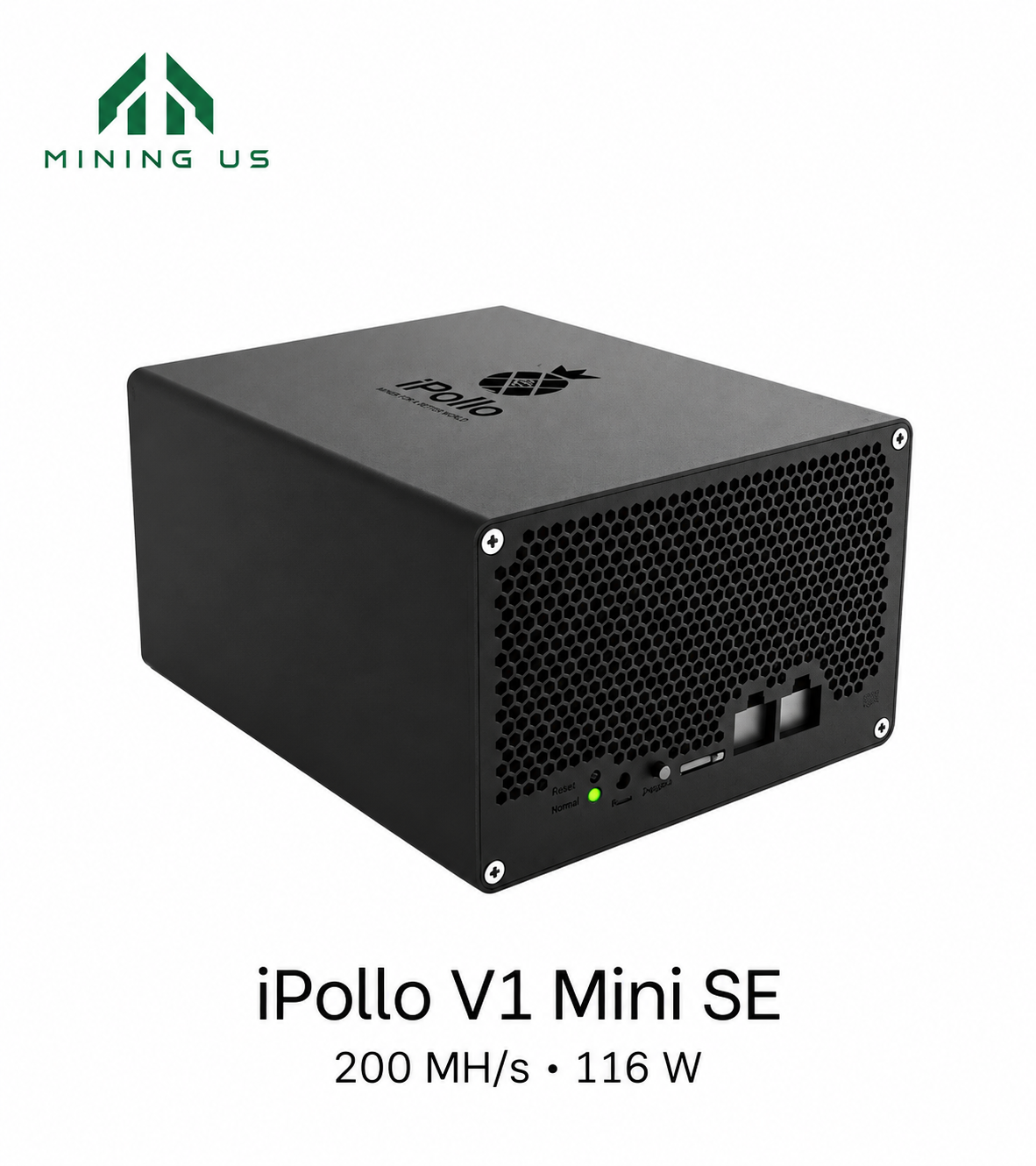 miningus-ipv1se-main iPollo V1 mini SE 200Mh/s Wi-Fi Ethereum Classic Miner ETC ETHW Mining - Image 1