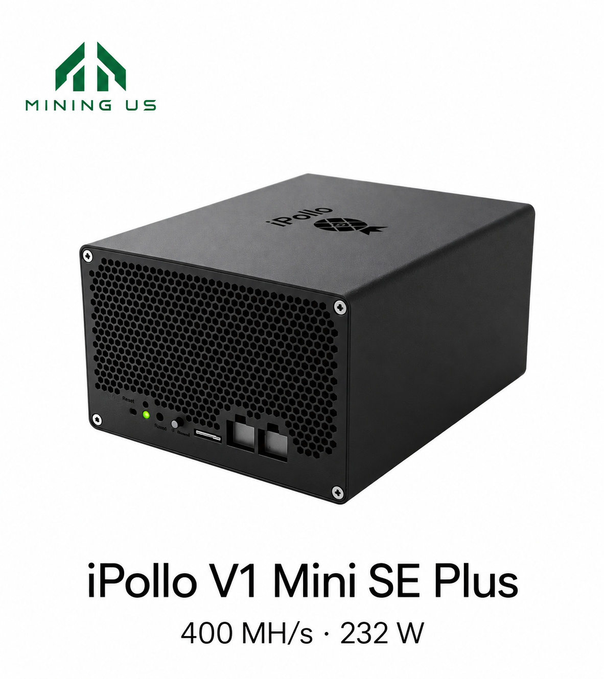 miningus-ipv1seplus-main iPollo V1 mini SE Plus 400Mh/s Ethereum Classic Miner ETC Mining - Image 1