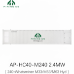 AP-HC40-M240 2.4 MW 240-slot Whatsminer hydro cooling container