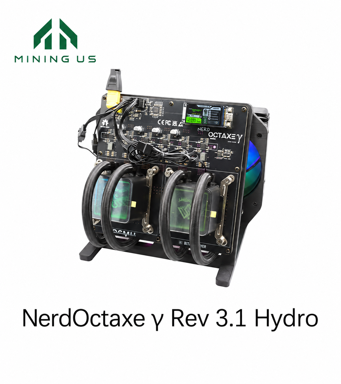 miningus-nerdoct31h NerdOctaxe γ Rev 3.1 Hydro Bitcoin Solo Miner - Image 1