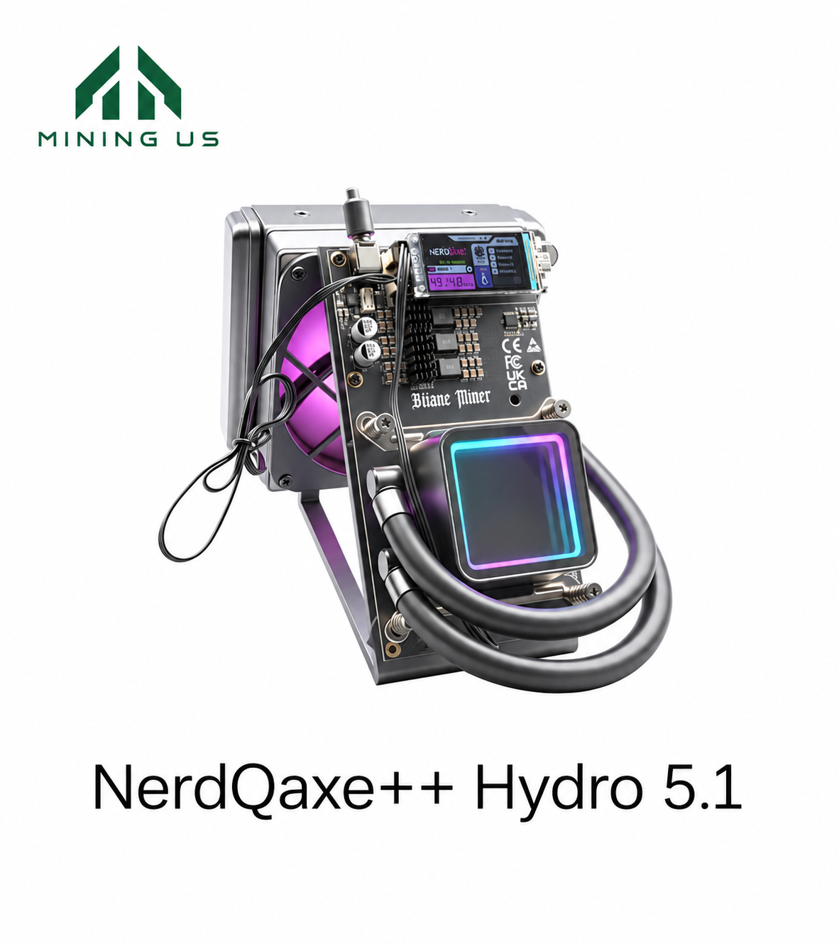 miningus-nerdq51h NerdQaxe++ Hydro 5.1 Bitcoin Miner Solo Miner - Image 1