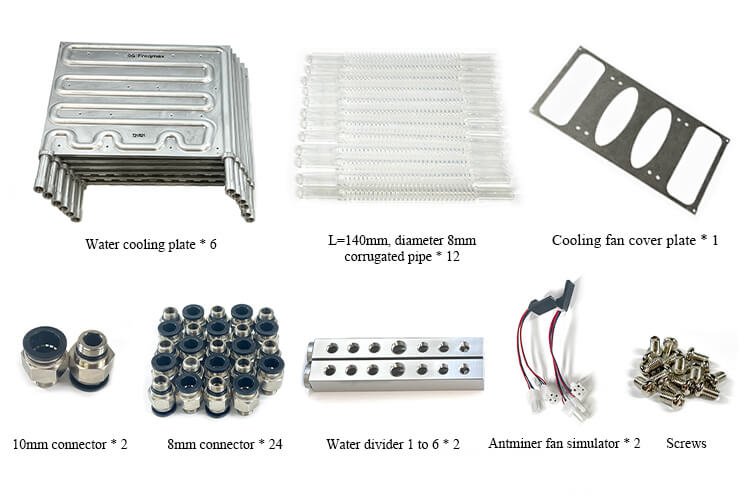 Antminer S21 T21 Water Cooling Plate 6 pcs