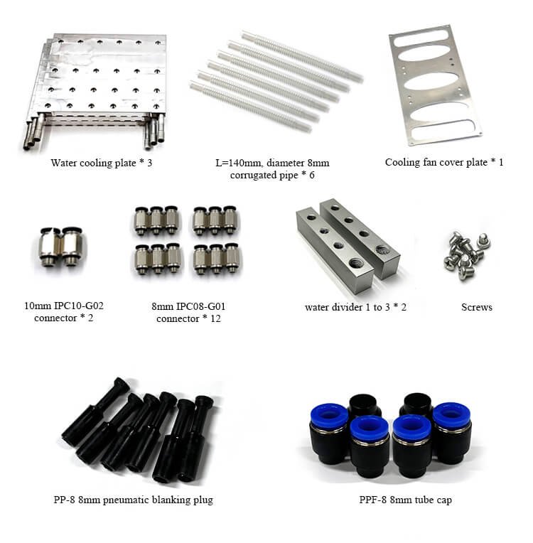 Antminer D9 water cooling plate composition