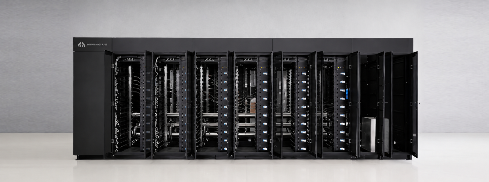 Modular hydro racks with centralized cooling connections