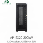 200kW 20-slot Avalon A1566HA 2U hydro cooling rack