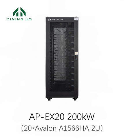 200kW 20-slot Avalon A1566HA 2U hydro cooling rack