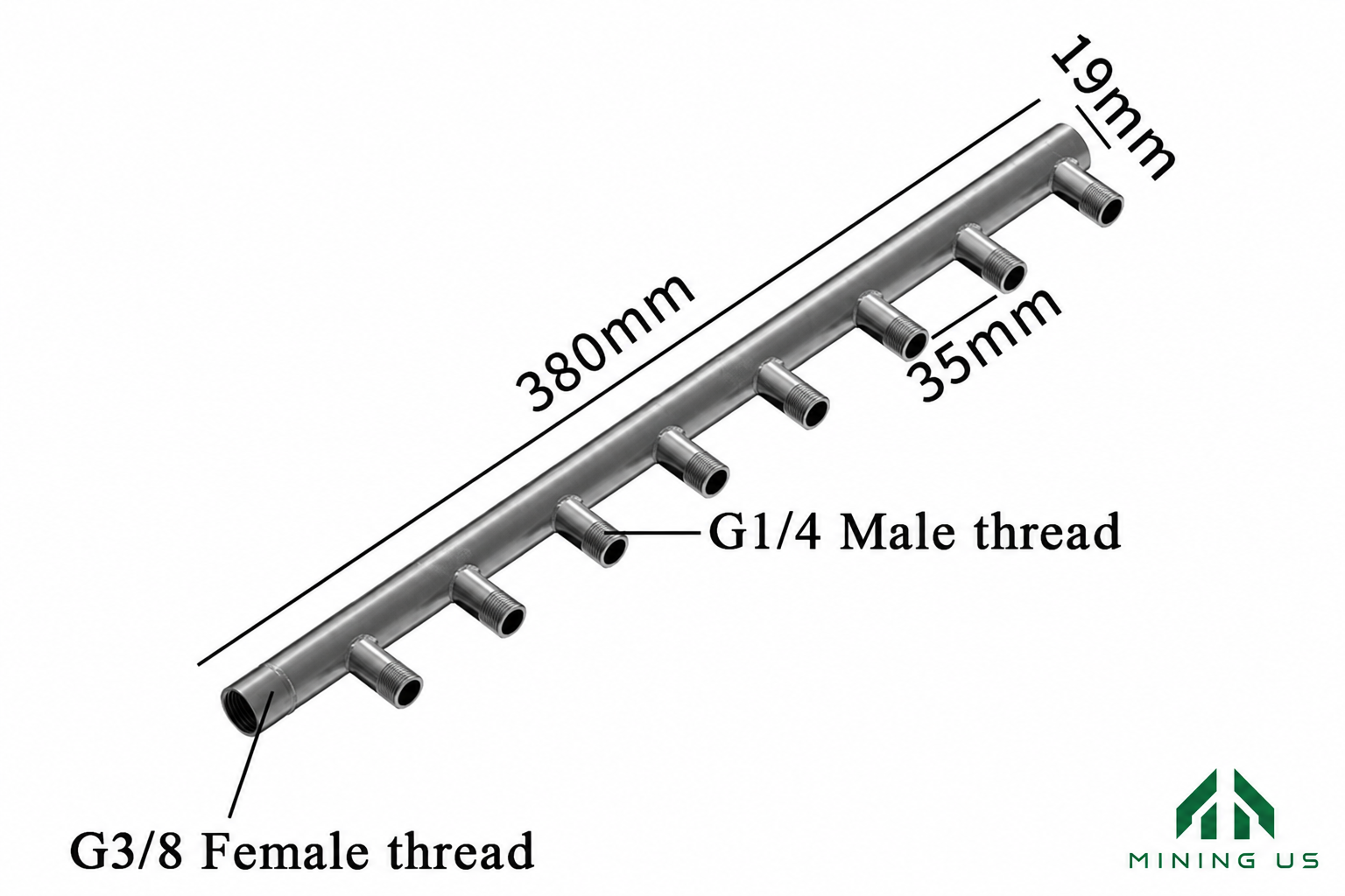 304 Stainless Steel ASIC Hydro Cooling Manifold product details